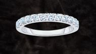 Round Brilliant 0.50 ctw VS2 Clarity, I Color Diamond 14kt Gold Band at $150 off (Image via Costco website)